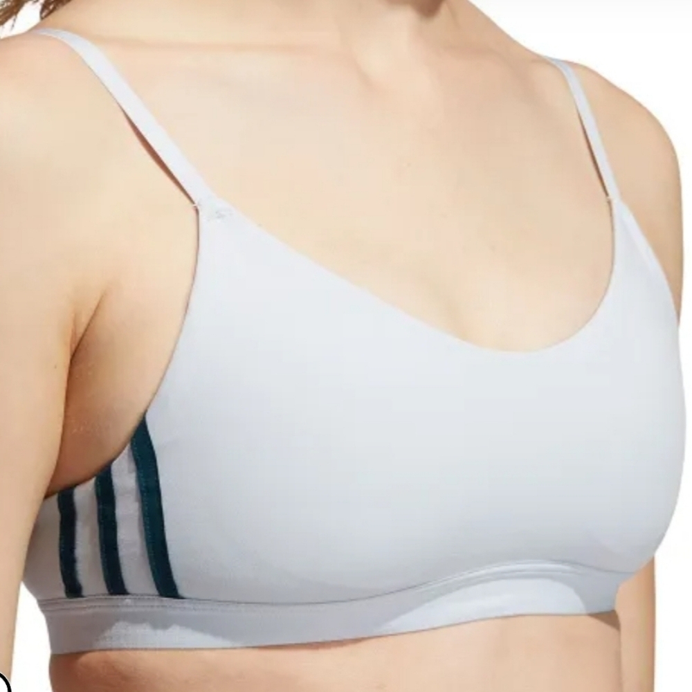 adidas White and Black Bralette